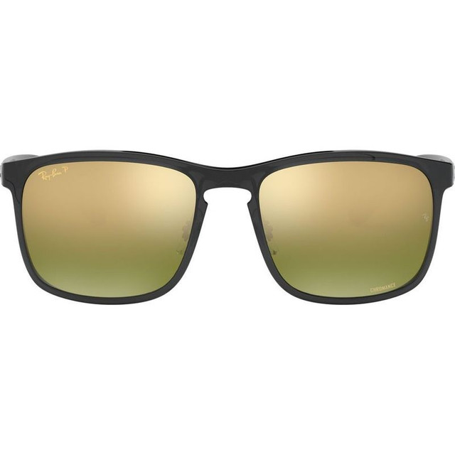 RB4264 - Shiny Grey/Green Gold Mirror Polarised Lenses