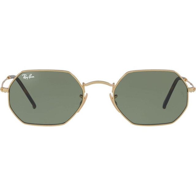 Octagonal Classic RB3556N - Gold/Green Glass Lenses