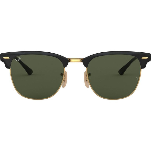 Ray-Ban Clubmaster Metal RB3716 - Gold Top on Black/Green Lenses