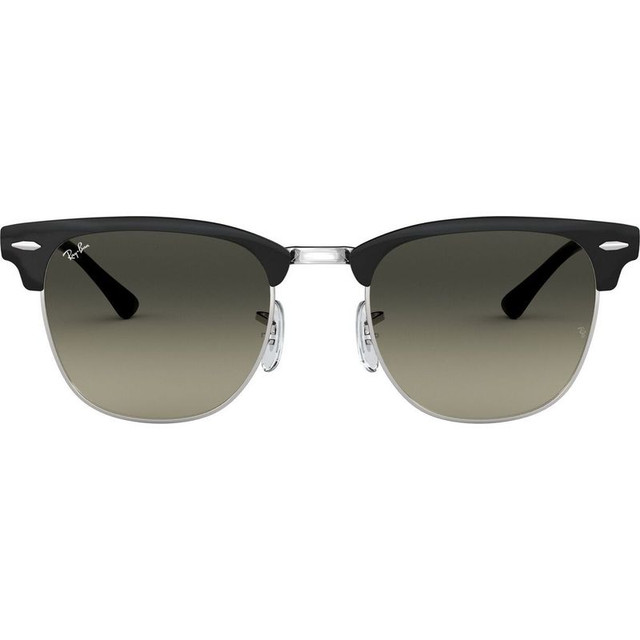 Ray-Ban Clubmaster Metal RB3716 - Silver and Black Top/Grey Gradient Lenses