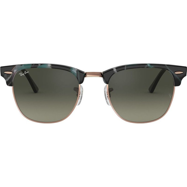 Ray-Ban Clubmaster Classic RB3016 - Spotted Grey Green/Grey Glass Gradient Lenses 51 Eye Size