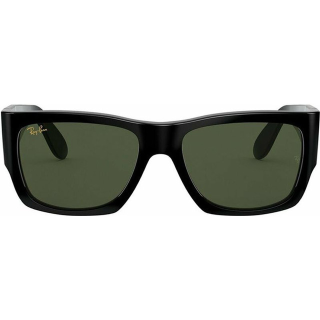 Ray-Ban Nomad RB2187 - Shiny Black/Green Glass Lenses