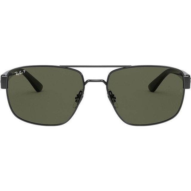 Ray-Ban RB3663 - Shiny Gunmetal/Green Glass Polarised Lenses