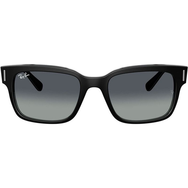 Ray-Ban Jeffrey RB2190 - Black on Chevron, Grey and Burgundy/Light Grey Gradient Blue Glass Lenses 55 Eye Size