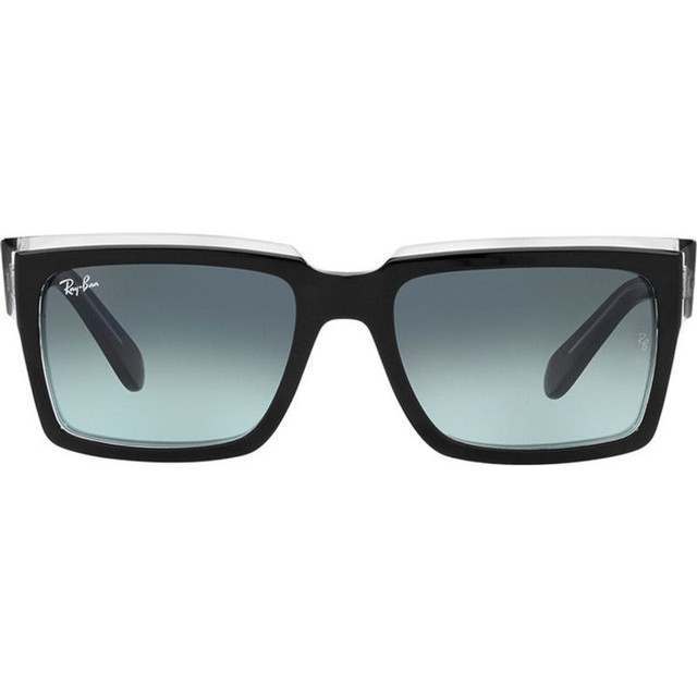 Inverness RB2191 - Black on Transparent/Blue Gradient Lenses