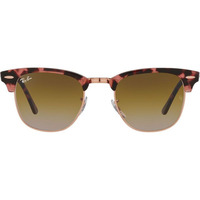Ray-Ban Clubmaster Classic RB3016 - Pink Havana/Clear Brown Gradient Glass Lenses