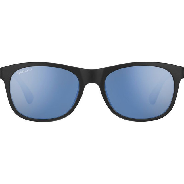 Serengeti Anteo - Satin Black/555nm Blue Photochromic Polarised Glass Lenses