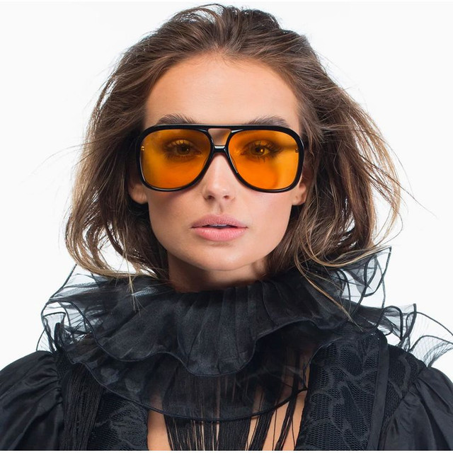 Valley Eyewear Bang - Black/Orange Lenses