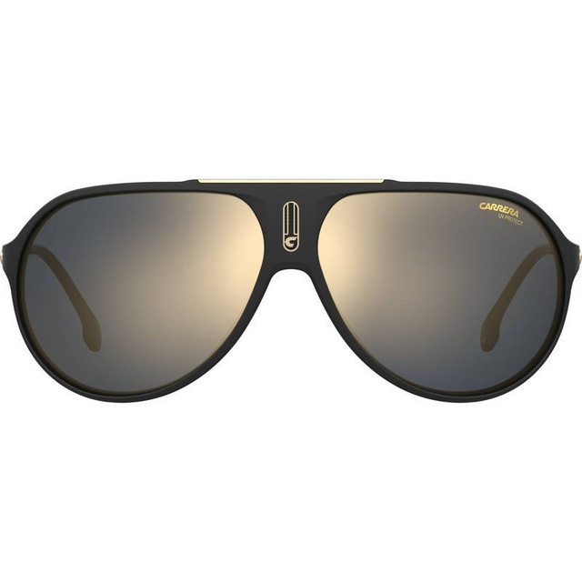 Hot 65 - Matte Black/Gold Mirror Lenses