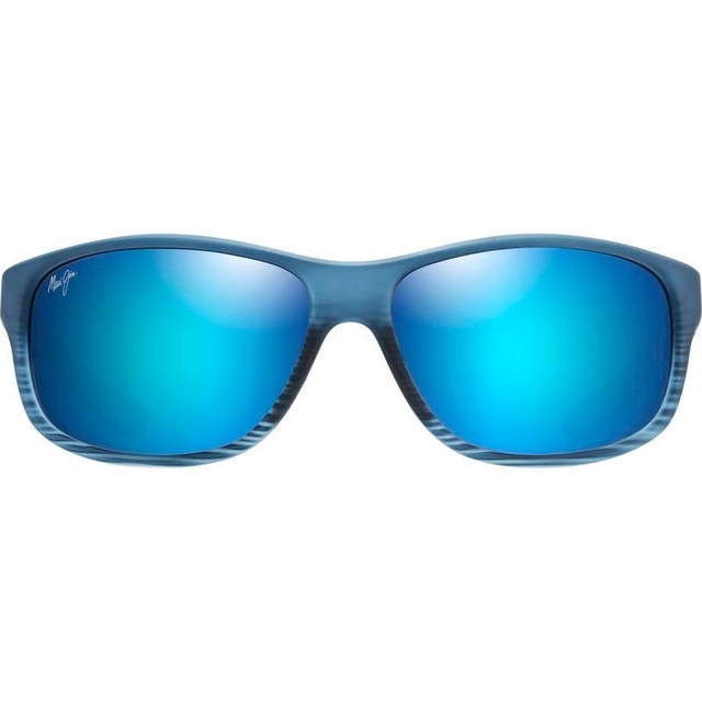 Maui Jim Kaiwi Channel - Blue Black Stripe/Blue Hawaii Glass Polarised Lenses