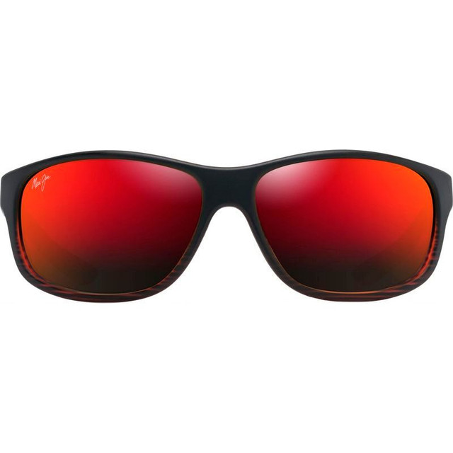 Maui Jim Kaiwi Channel - Burgundy Stripe/Hawaii Lava Glass Polarised Lenses