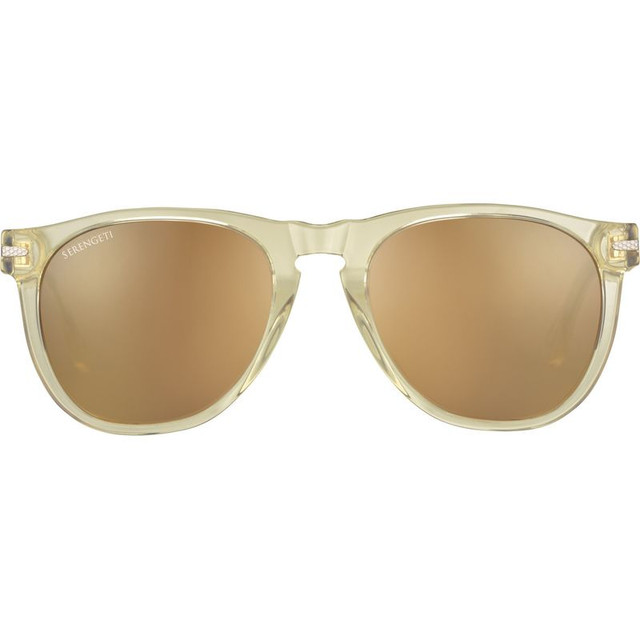 Serengeti Amboy - Crystal Champagne and Shiny Light Gold/Drivers Gold Photochromic Polarised Glass Lenses