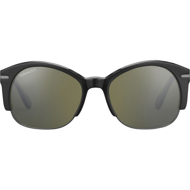 Serengeti Vinita - Shiny Black and Shiny Gunmetal/555nm Photochromic Polarised Glass Lenses