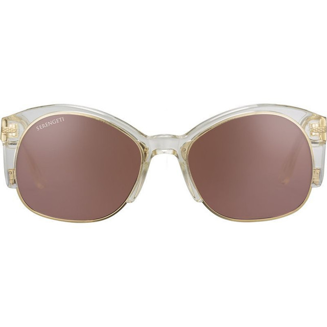 Serengeti Vinita - Crystal Champagne and Shiny Bold Gold/Drivers Gradient Photochromic Polarised Glass Lenses