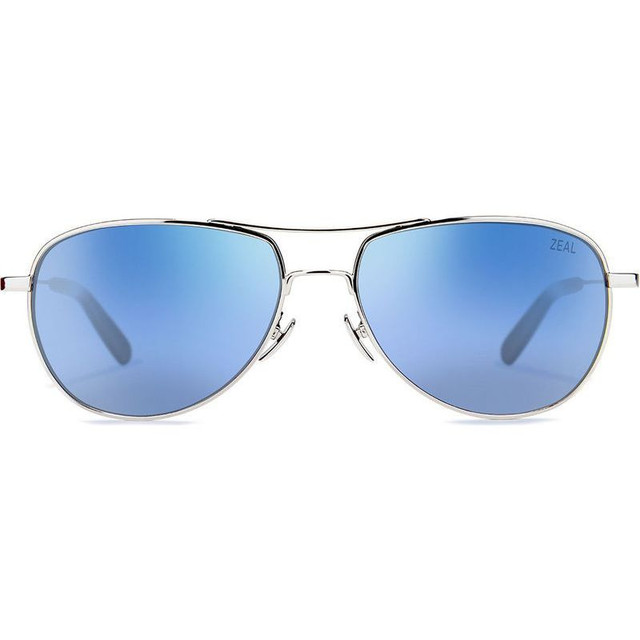 Zeal Optics Shipstern - Silver/Horizon Blue Polarised Lenses