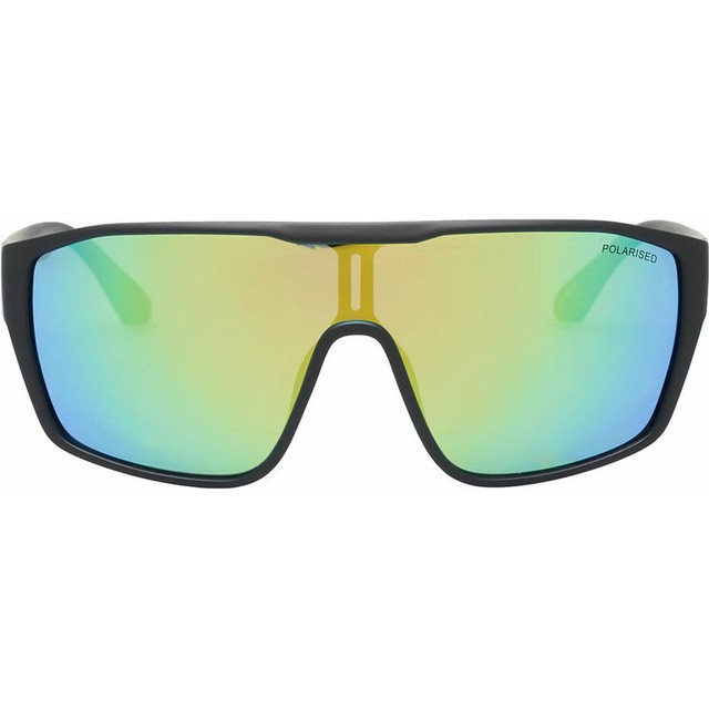 Polasports Crusader - Matte Black / Green Mirror Polarised Lenses