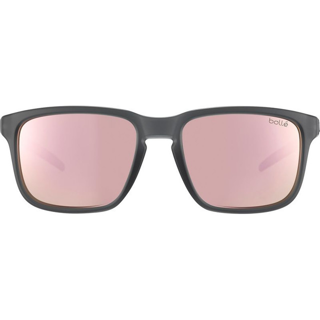 Score - Matte Crystal Black/Brown Pink Mirror Polarised Lenses