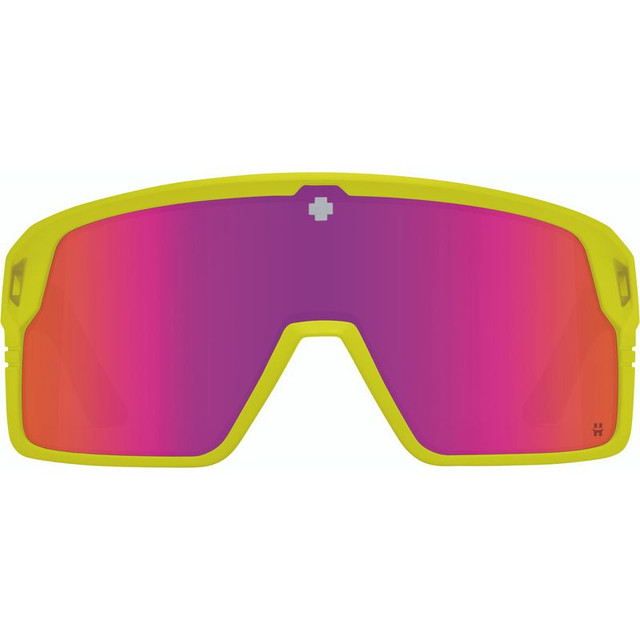 Monolith - Matte Neon Yellow/Happy Grey Green with Pink Spectra Mirror Lenses