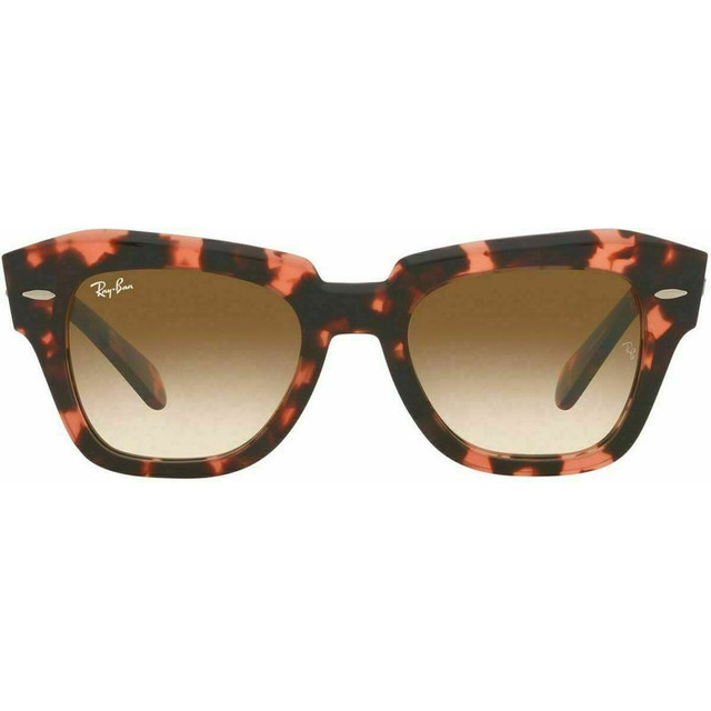 State Street RB2186 - Pink Havana/Brown Gradient Glass Lenses 49 Eye Size