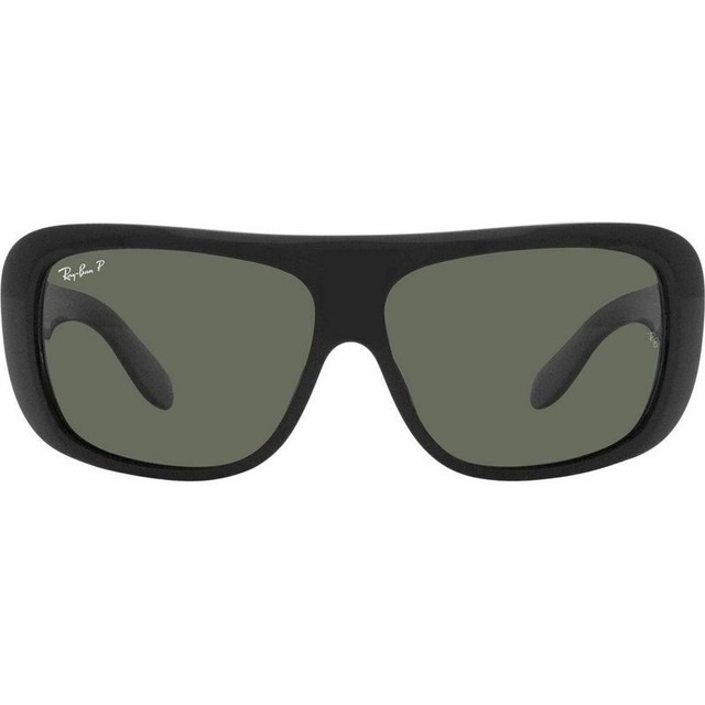 Ray-Ban Blair RB2196 - Black/Green Polarised Glass Lenses 64 Eye Size