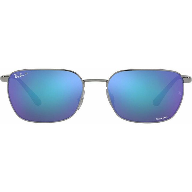 Ray-Ban Chromance RB3684CH - Gunmetal/Grey Blue Mirror Polarised Glass Lenses