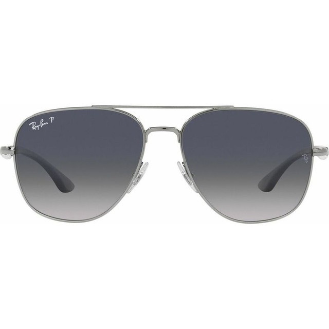 RB3683 - Gunmetal/Blue Gradient Glass Polarised Lenses