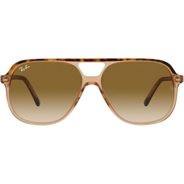 Bill RB2198 - Havana and Transparent Brown/Clear and Brown Gradient Glass Lenses 60 Eye Size