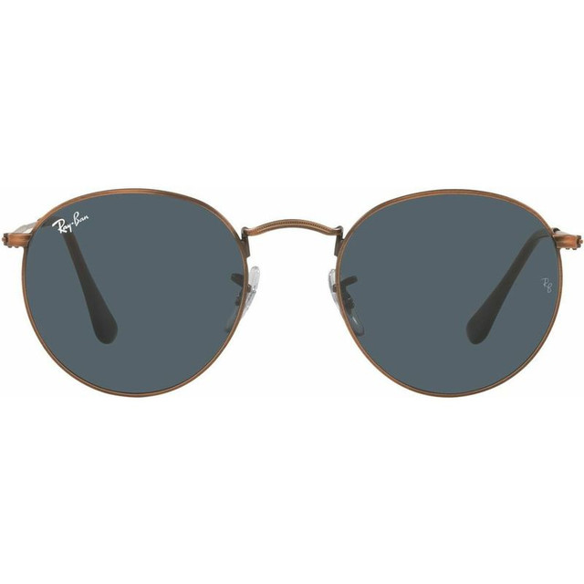 Ray-Ban Round Metal RB3447 - Antique Copper/Blue Glass Lenses 50 Eye Size