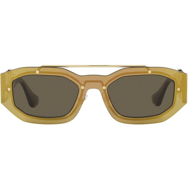 Versace VE2235 - Transparent Brown and Gold Mirror/Brown Lenses