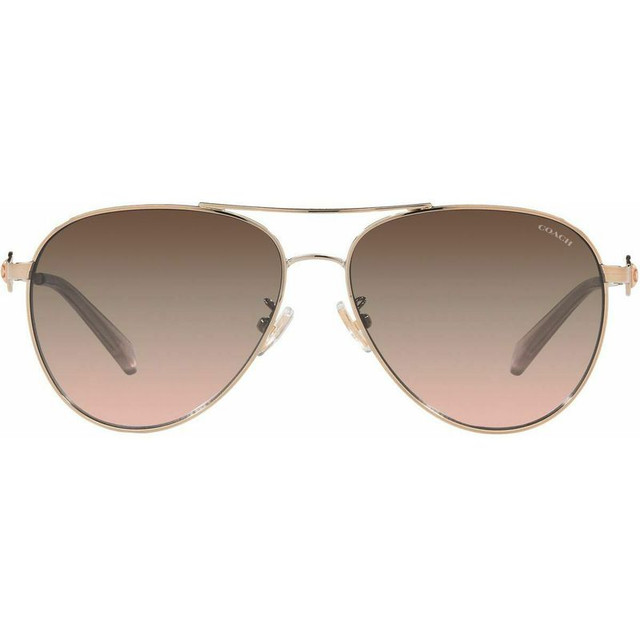 HC7128 - Shiny Rose Gold/Brown Pink Gradient Lenses