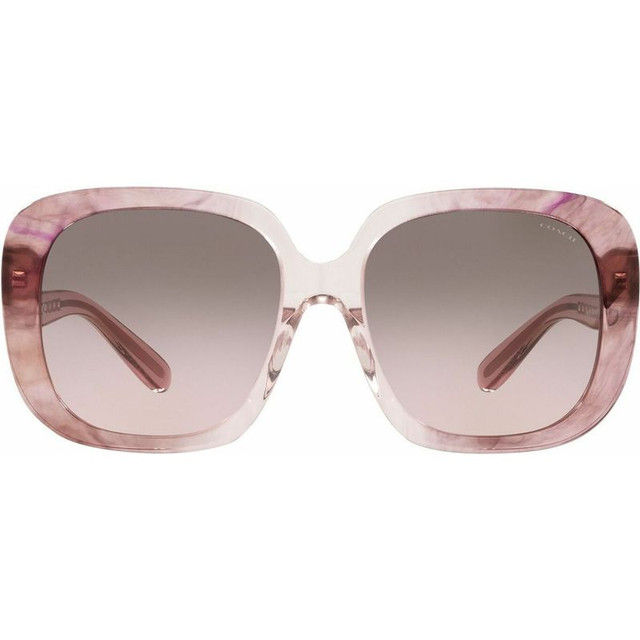 Coach HC8323U - Transparent Pink Ombre/Brown Pink Gradient Lenses