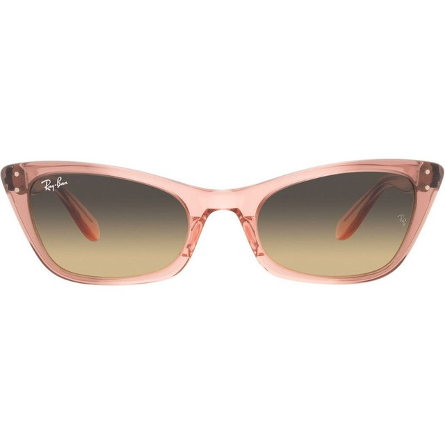 Ray-Ban Lady Burbank RB2299 - Transparent Pink/Brown Vintage Glass Lenses 52 Eye Size