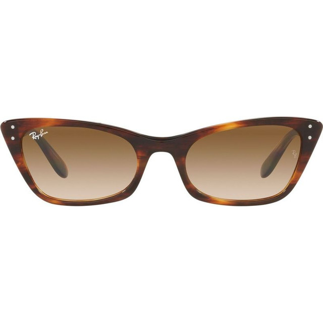 Ray-Ban Lady Burbank RB2299 - Striped Havana/Brown Clear Gradient Glass Lenses 52 Eye Size