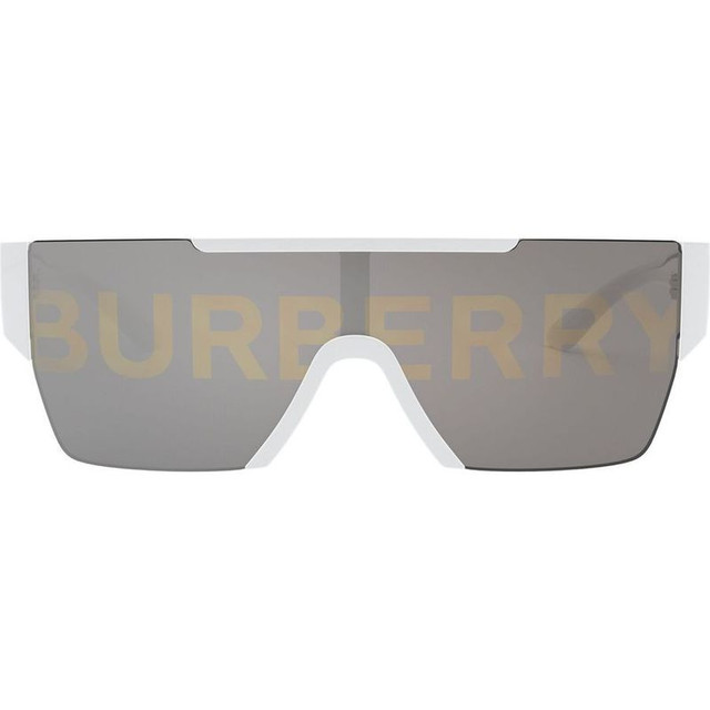 BE4291 - White/Grey Tamp Burberry Silver and Gold Mirror Lenses