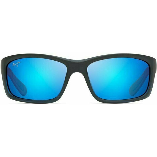 Kanaio Coast - Matte Translucent Blue, Black Stripe/Blue Hawaii +2.0 Readers Polarised Lenses