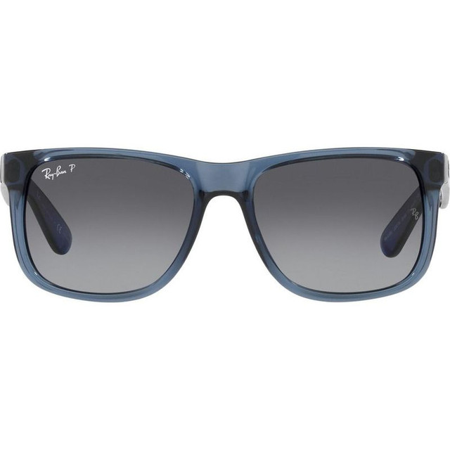 Justin Classic RB4165 - Transparent Blue/Grey Gradient Polarised Lenses 55 Eye Size