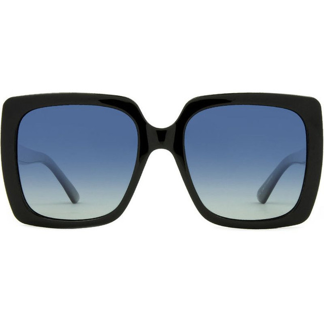 Luna - Gloss Black/Blue Grey Gradient Polarised Lenses