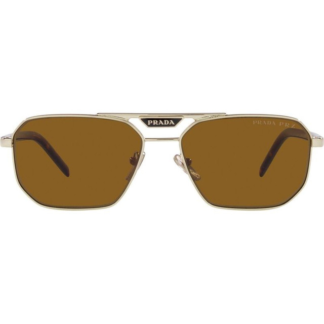 Prada PR58YS - Pale Gold/Dark Brown Polarised Lenses