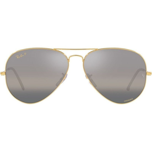 Ray-Ban Aviator Classic RB3025 - Legend Gold/Dark Grey and Clear Gradient Polarised Glass Lenses 58 Eye Size