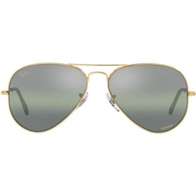 Aviator Classic RB3025 - Legend Gold/Dark Green Gradient Mirror Glass Polarised Lenses 58 Eye Size