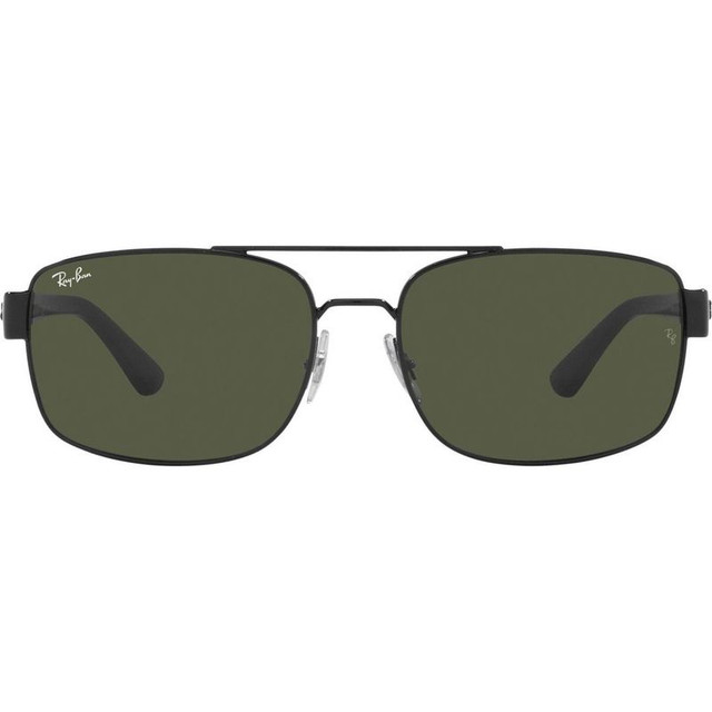 Ray-Ban RB3687 - Black/Green Glass Lenses 58 Eye Size