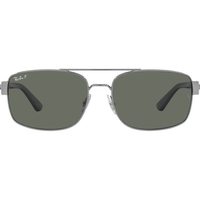 Ray-Ban RB3687 - Gunmetal/Green Polarised Glass Lenses 61 Eye Size