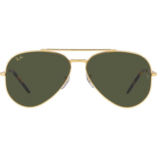 New Aviator RB3625 - Legend Gold/Green Glass Lenses 55 Eye Size