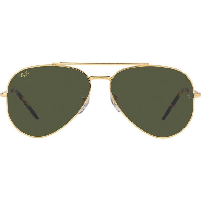 Ray-Ban New Aviator RB3625 - Legend Gold/Green Glass Lenses 58 Eye Size