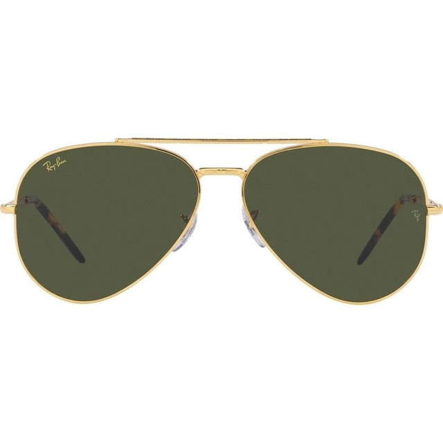 New Aviator RB3625 - Legend Gold/Green Glass Lenses 62 Eye Size