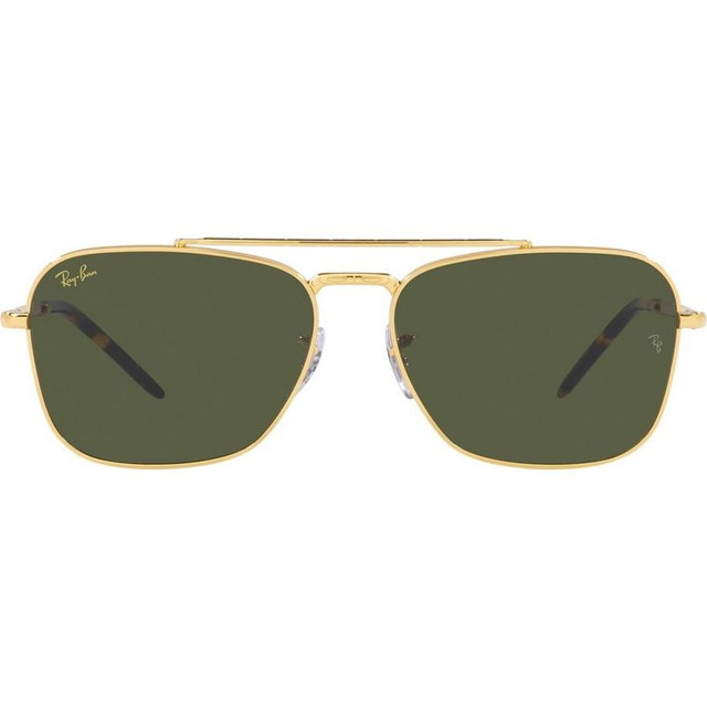 Ray-Ban New Caravan RB3636 - Legend Gold/Green Glass Lenses 58 Eye Size