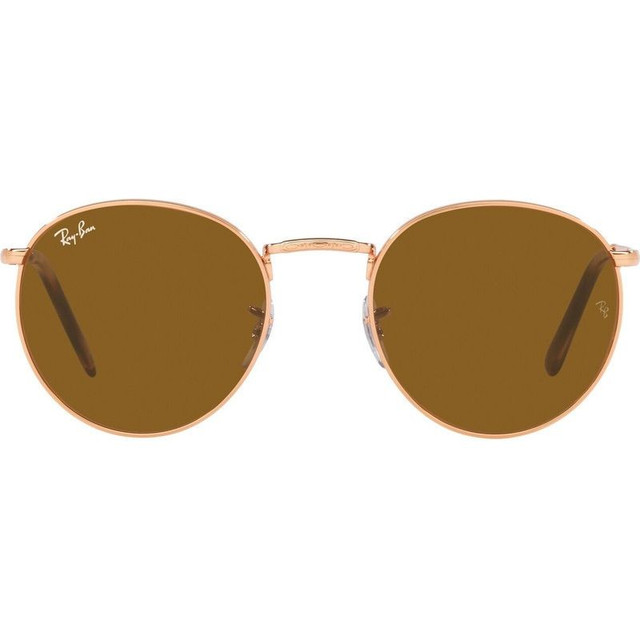 Ray-Ban New Round RB3637 - Rose Gold/Brown Glass Lenses 50 Eye Size