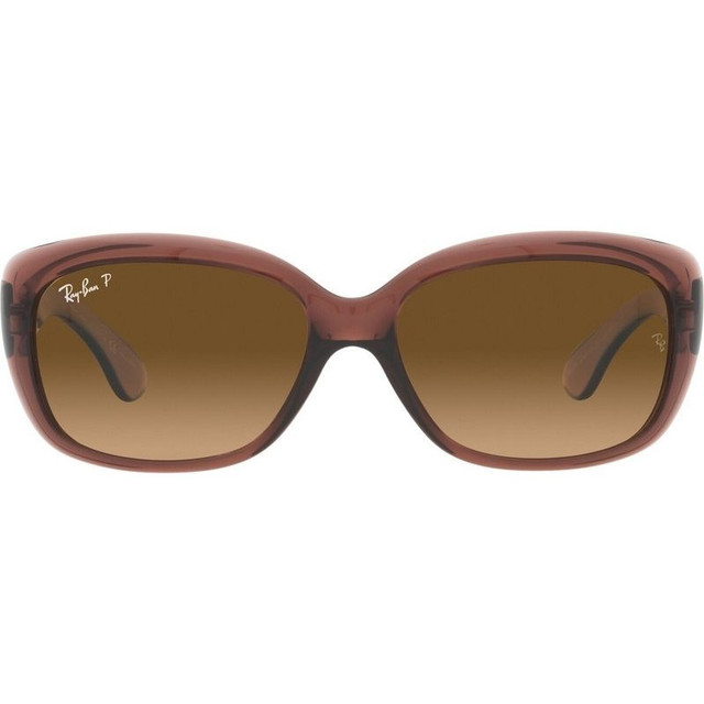 Ray-Ban Jackie Ohh RB4101 - Transparent Dark Brown/Brown Gradient Polarised Glass Lenses