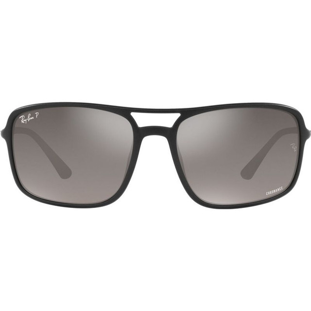 Ray-Ban RB4375 - Matte Black/Grey Gradient Mirror Polarised Lenses