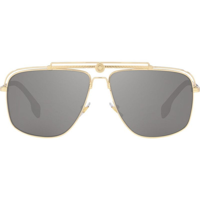 Versace VE2242 - Pale Gold/Light Grey and Silver Mirror Lenses